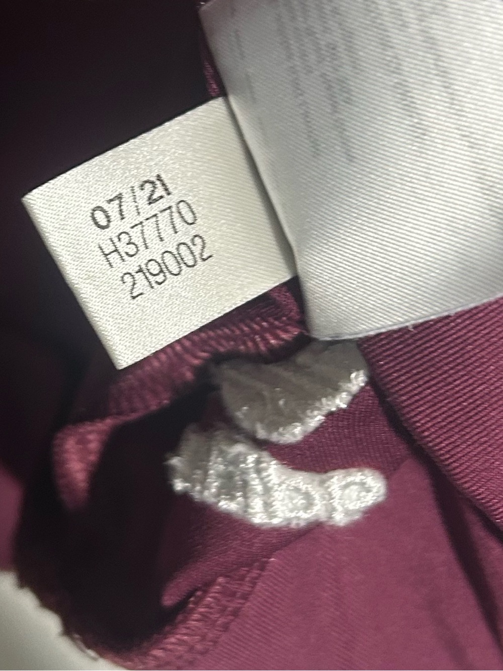 Adidas Originals Adicolor Classics long-sleeve crop burgundy square neck Medium - Picture 10 of 14